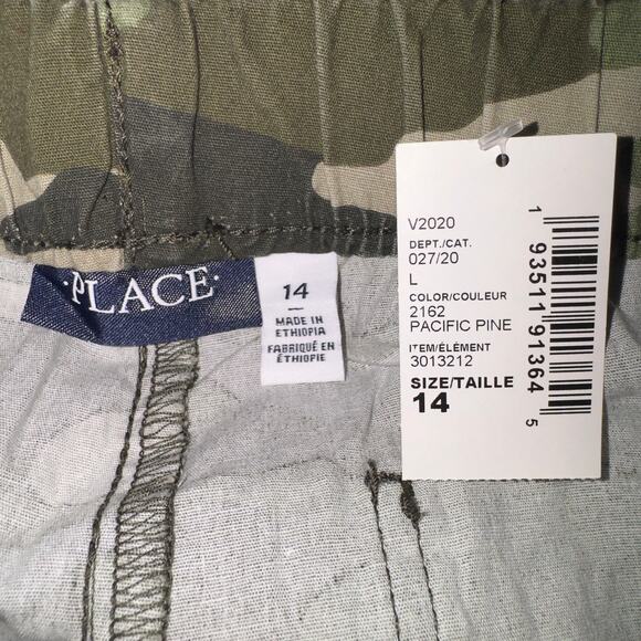 The Children's Place green Camo Pants boys Size 14 - Picture 5 of 8